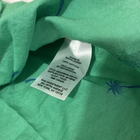 GAP Button-Down Green and Blue Palm trees Shirt Size 6/7 - Picture 5 of 6